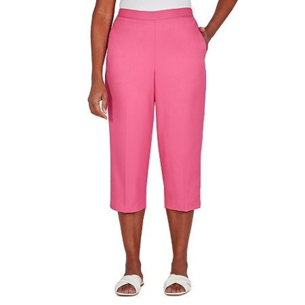 Alfred Dunner Siesta Key Classic Fit Capris - Flamingo - Size 16